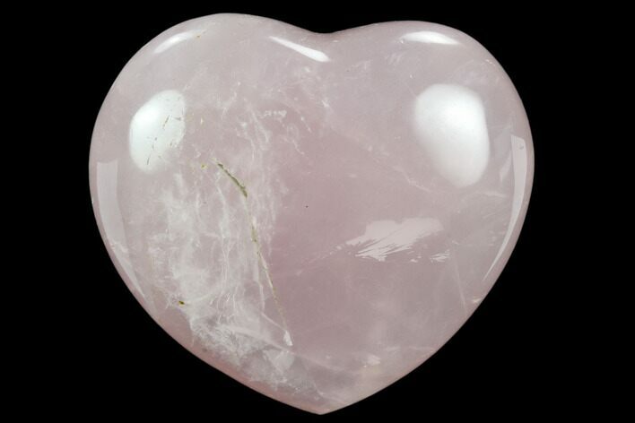Polished Rose Quartz Heart - Madagascar #129022